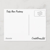 Teddy Bear denkt CricketDiane Designer Stuff Briefkaart (Achterkant)