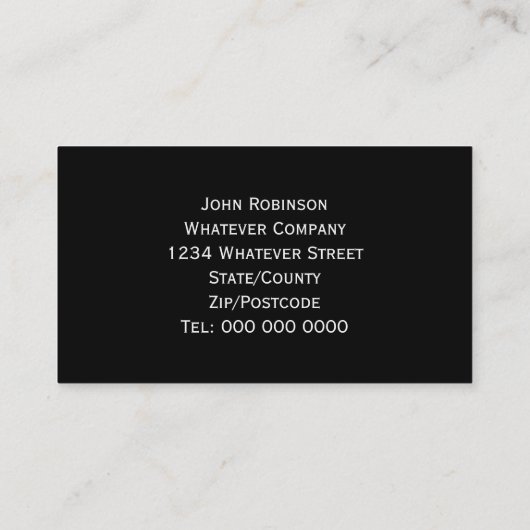 Teddy Bear Design Visitekaartje (Achterkant)