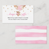 Teddy Bear Diaper Raffle Baby shower Enclosure Car Informatiekaartje (Voorkant / Achterkant)