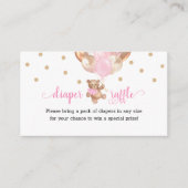 Teddy Bear Diaper Raffle Baby shower Enclosure Car Informatiekaartje (Voorkant)
