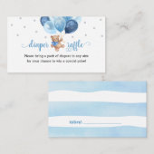 Teddy Bear Diaper Raffle Baby shower Enclosure Car Informatiekaartje (Voorkant / Achterkant)