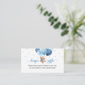 Teddy Bear Diaper Raffle Baby shower Informatiekaartje (Staand voorkant)