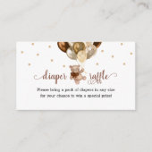 Teddy Bear Diaper Raffle Baby shower Informatiekaartje (Voorkant)