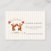 Teddy Bear Diaper Raffle Enclosure Card Informatiekaartje (Voorkant)