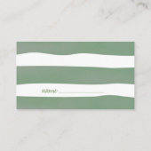 Teddy Bear Diaper Raffle Sage Green Baby shower Informatiekaartje (Achterkant)