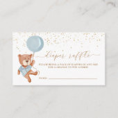 Teddy Bear Diaper Raffle Ticket Enclosure Card Informatiekaartje (Voorkant)
