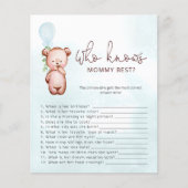 Teddy Bear die mama het beste Baby shower spel ken (Voorkant)