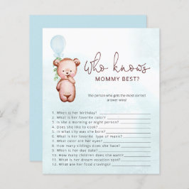 Teddy Bear die mama het beste Baby shower spel ken