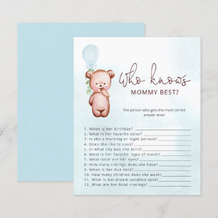 Teddy Bear die mama het beste Baby shower spel ken