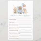 Teddy Bear die weet dat papa het beste Baby shower (Voorkant)