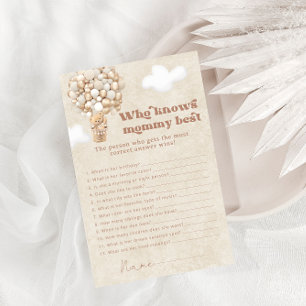 Teddy Bear die weet mama beste Baby shower spel