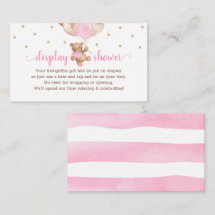 Teddy Bear Display Shower Invoegen voor uitnodigin Informatiekaartje