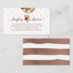 Teddy Bear Display Shower Invoegen voor uitnodigin Informatiekaartje