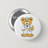 Teddy Bear Doctor Ronde Button 5,7 Cm (Voorkant /achterkant)