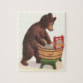 Teddy Bear Doing Laundry Legpuzzel (Verticaal)
