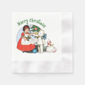  teddy Bear Doll Merry Kerstmis Servet (Voorkant)