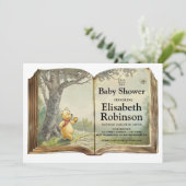 Teddy Bear Douche gepersonaliseerde uitnodiging (Staand voorkant)