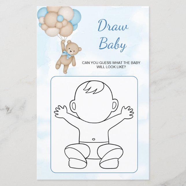 Teddy Bear Draw Baby game (Voorkant)