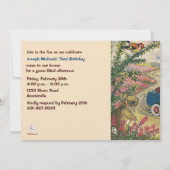 Teddy Bear Drive Birthday Party Invitation Kaart (Achterkant)
