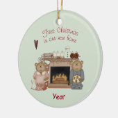 Teddy Bear - Eerste Kerstmis in ons nieuwe huis Keramisch Ornament (Links)