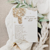 Teddy Bear Eerste Verjaardag Wie Weet Beste Spel Informatiekaartje