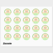 Teddy Bear Eigendomslabel (groen) Ronde Sticker (Vel)