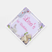 Teddy Bear Elephant Horse Birthday Party Servet (Hoek)