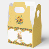 Teddy Bear en Baby shower van zonnebloemen Bedankdoosjes (Geopend)