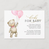 Teddy Bear en Balloons Books Request Kaart (Voorkant)