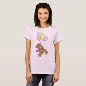 Teddy Bear en Balloons T-shirt (Voorkant volledig)