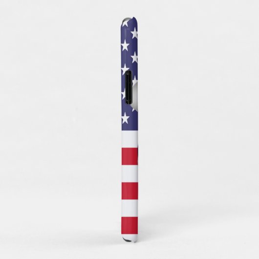 Teddy Bear en Big USA Flag Heart Case-Mate iPhone Case (Achterkant/rechts)