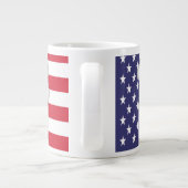 Teddy Bear en Big USA Flag Heart Grote Koffiekop (Achterkant)