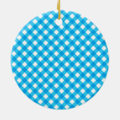 Teddy Bear en Blue Pset Baby's eerste Kerstmis Keramisch Ornament (Achterkant)