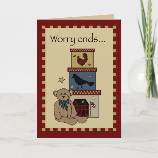 Teddy Bear en Boxes, Land Thinking Kaart (Voorkant)