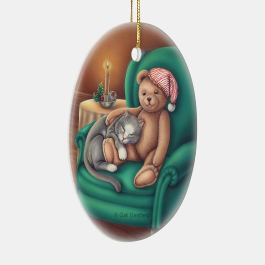 Teddy Bear en Cat Ornament (Rechts)