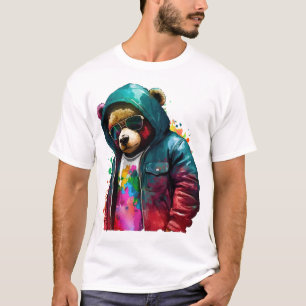Teddy Bear en de stijl van de rapper T-shirt