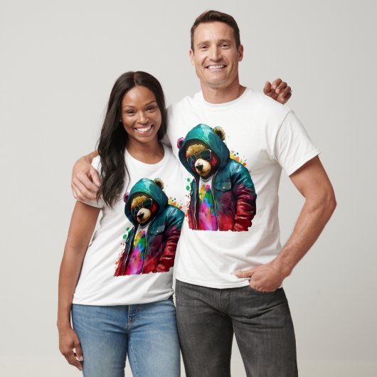 Teddy Bear en de stijl van de rapper T-shirt (Unisex)
