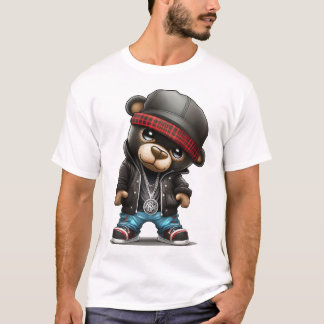 Teddy Bear en de stijl van de rapper T-shirt