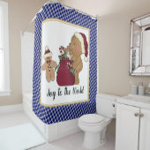 Teddy Bear en Gingerbrood Man Cookie Douchegordijn (In situ)