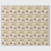 Teddy Bear en Heart Cadeaupapier (Vlak)