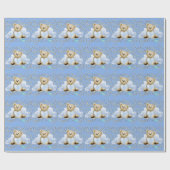 Teddy Bear en Heart Wrapping Paper Cadeaupapier (Vlak)