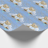 Teddy Bear en Heart Wrapping Paper Cadeaupapier (Hoek)