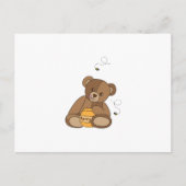 Teddy Bear en Honey Briefkaart (Voorkant)