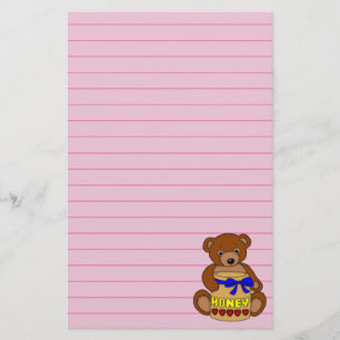 Teddy Bear en Honey Jar Briefpapier