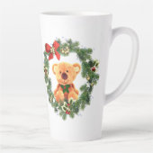 Teddy Bear en kerstavond feestdag thuis Latte Mok (Rechts)