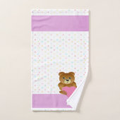 Teddy Bear en Polka Dots Bathroom Towel Set Bad Handdoek (Handdoek)