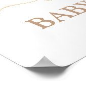 Teddy Bear en Rainbow Baby shower Welkomstteken Poster (Hoek)