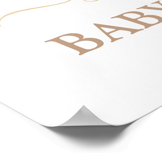 Teddy Bear en Rainbow Baby shower Welkomstteken Poster (Hoek)