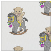 Teddy Bear en Rocking Horse Stof (Close Up)