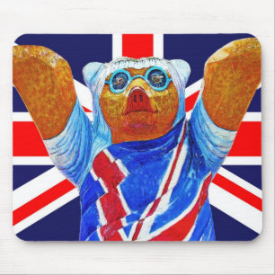 Teddy Bear en Union Jack (VK) - vlag Muismat